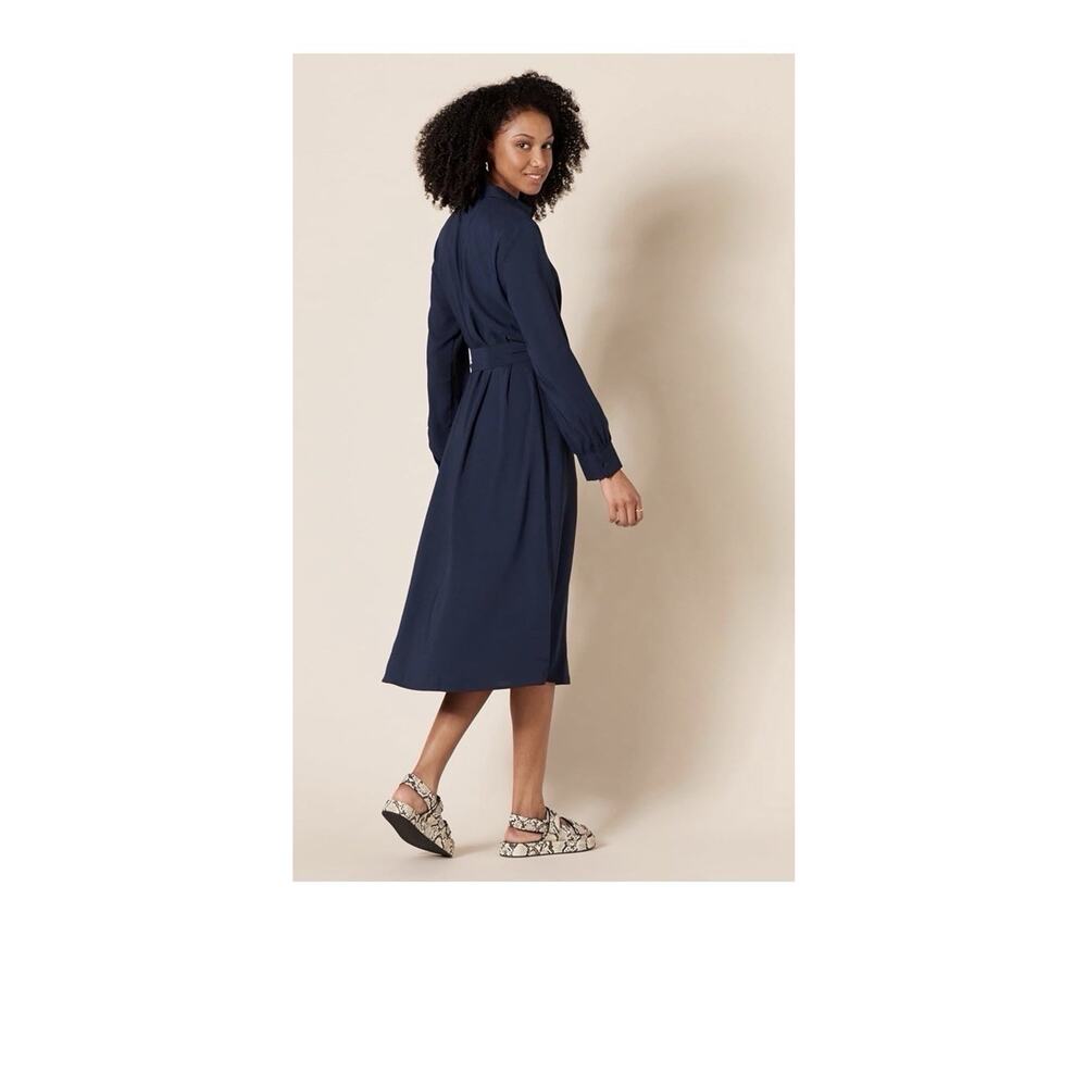 Women's Amazon Small Long Sleeve Midi Shirt Dress - Casual/Work Elegant Style